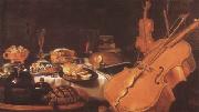Pieter Claesz Still Life with Musical instruments (mk08) oil